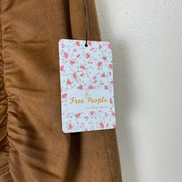 NWT Free People Rumi Ruched Leather Mini Skirt - Picture 5 of 6